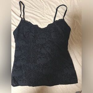 Y2K Cosabella Scalloped Black crop top